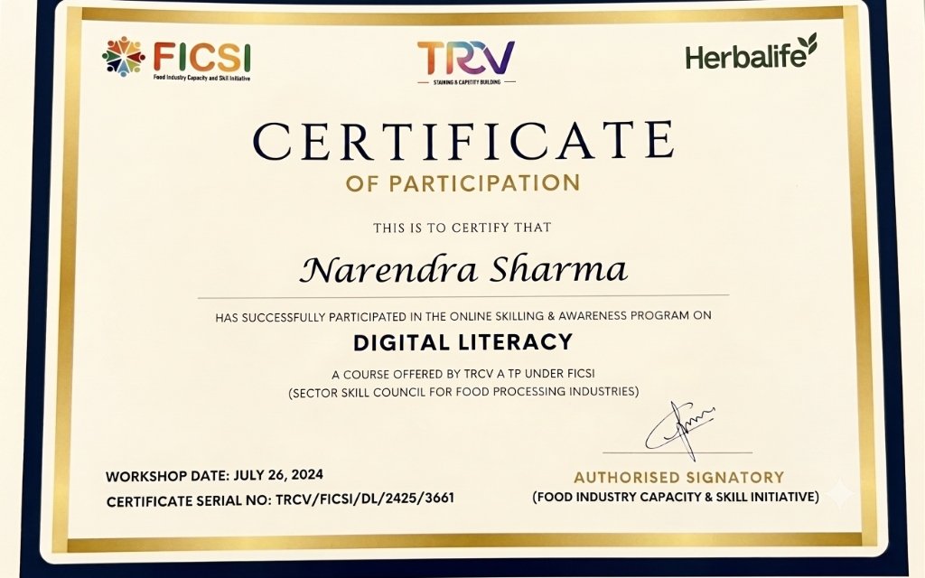 FICSI Digital Literacy Certificate