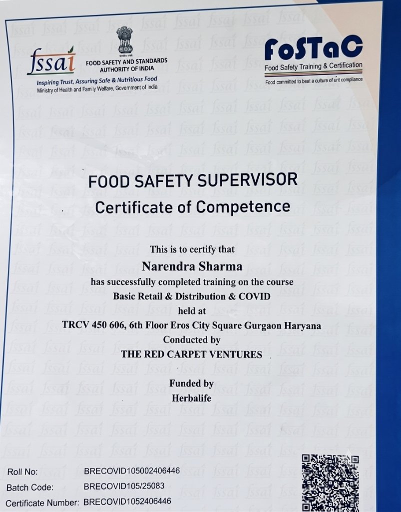 FoSTaC Food Safety Supervisor